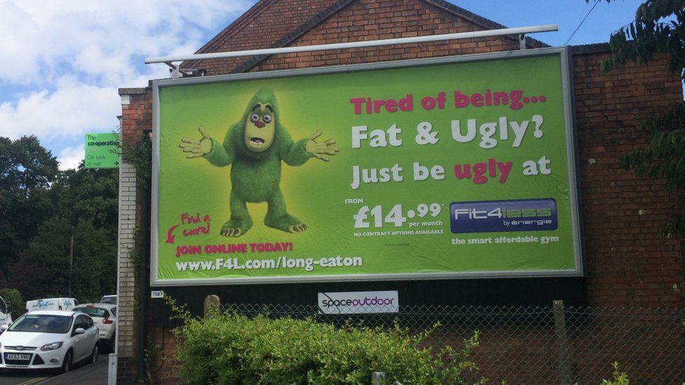 Disgust Over Fat Ugly Fit4Less Advert BBC News