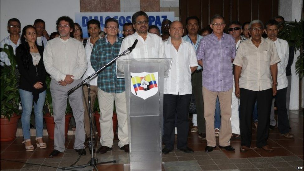 Farc delegation in Cuba, 8 July 2015