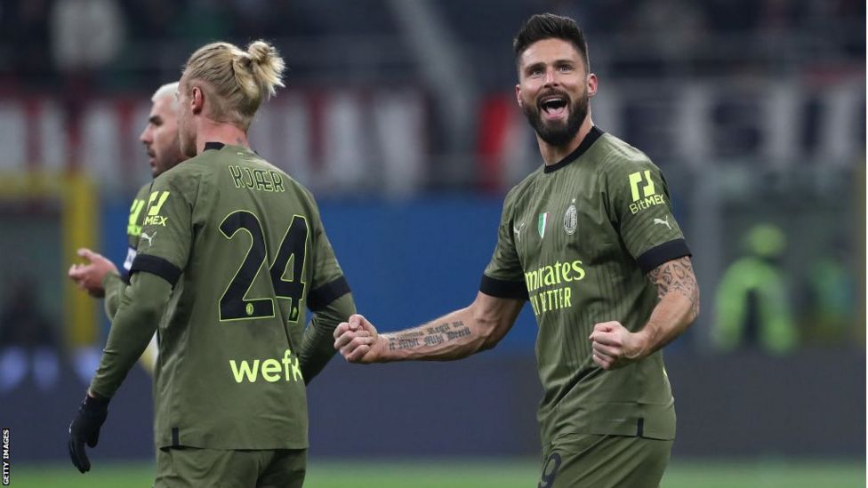 Ac Milan Torino Olivier Giroud Scores Decisive Goal To End Seven