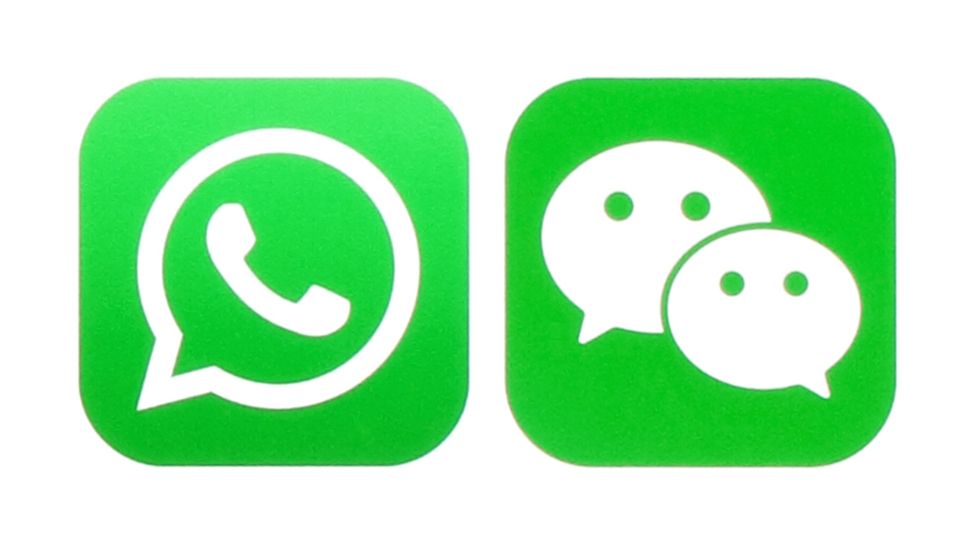 Whatsapp and WeChat logos