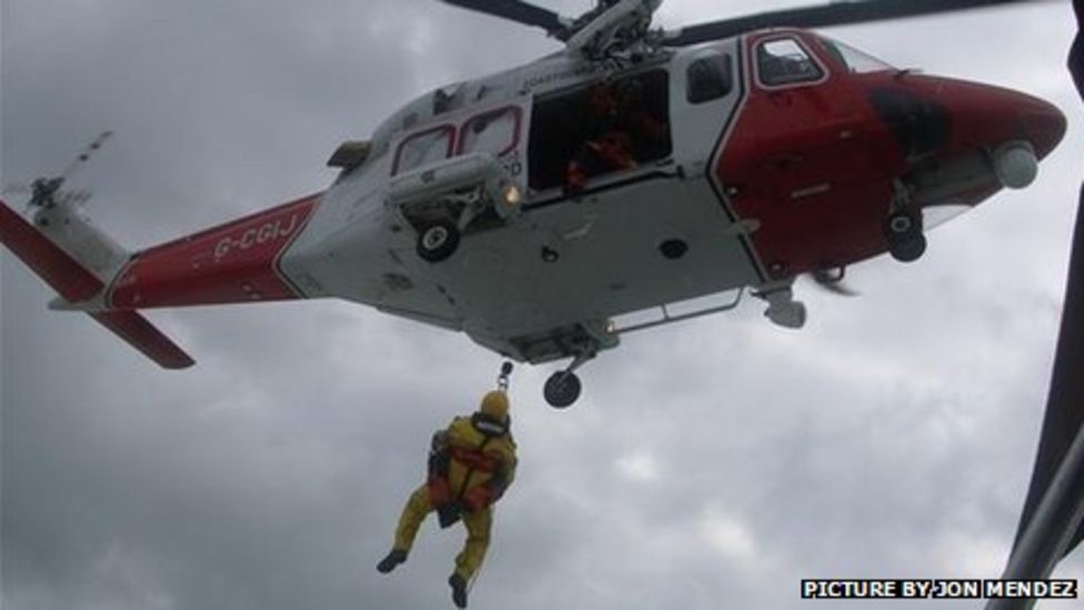 Search And Rescue Helicopter Winch Exercise Over Solent Bbc News