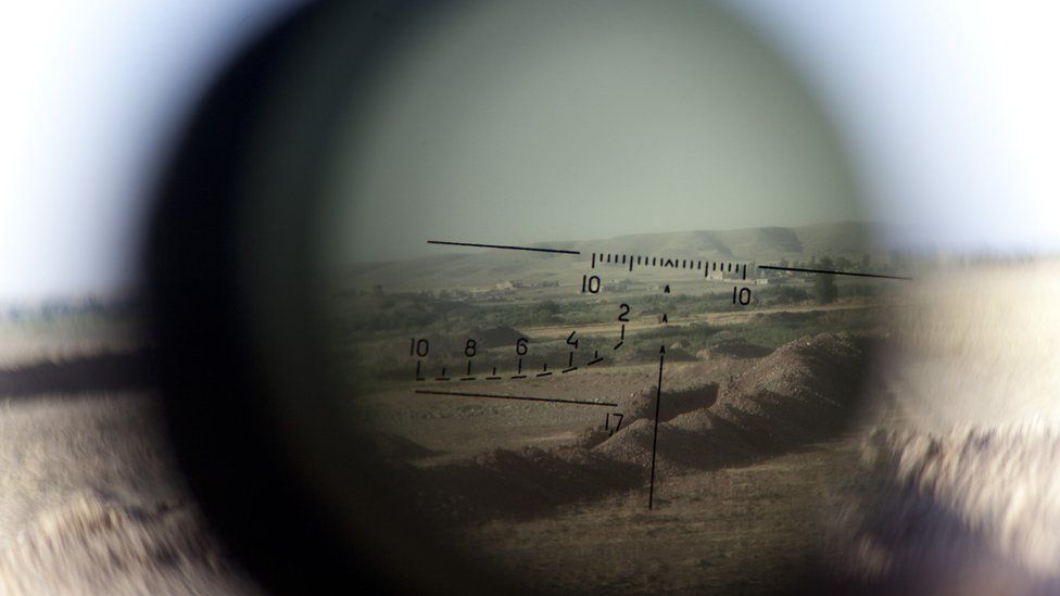 Looking down a sniper sight