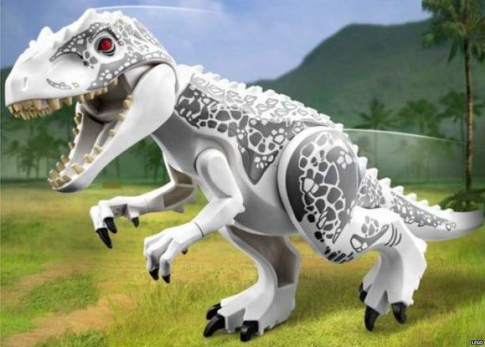 lego jurassic world white dinosaur