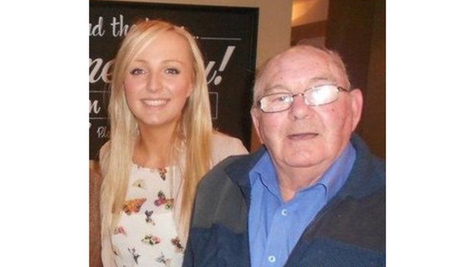 Lauren Thompson with her grandfather