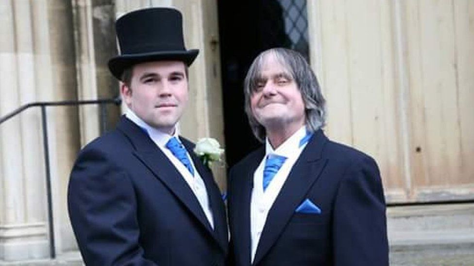 Nathaniel Richards with his father