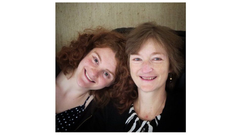 Naomi Barrow with her mother