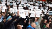Supporters at a match in February this year