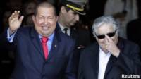 Hugo Chávez y José Mujica