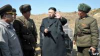 Kim Jong-un y militares