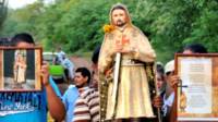 Imagen de San Nazario, fundador de Los Caballeros Templarios de Michoacán