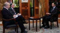 Bashar al-Assad en entrevista con Clarín