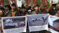 Protesta en Pakistán contra ataques de "drones"