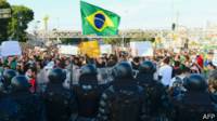 Protesta en el Maracaná