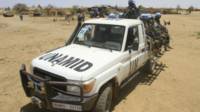 Soldados encargados del mantenimiento de la paz en Darfur