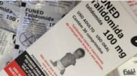 Embalagem de talidomida | Foto: BBC