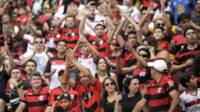 Torcida do Flamenfo no Mané Garrincha / Crédito da Foto: AP