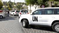 Veículo da ONU / Reuters