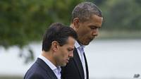 Presidentes Barack Obama de EE.UU. y Enrique Peña, de México
