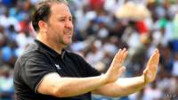 Nabil Maaloul, le sélectionneur de l'équipe tunisienne, lors d'un match des éliminatoires pour la Coupe du Monde.
