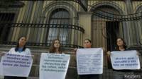 Protesta por la lactancia materna en San José, Costa Rica