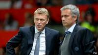 Moyes y Mourinho