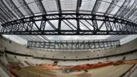 Estádio de Curitiba está 90% concluído / Crédito da foto: AFP