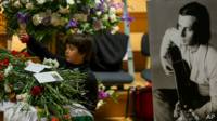 Niño deposita flores en féretro de Paco de Lucía