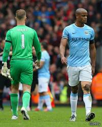 Joe Hart y Vincent Kompany