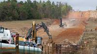 Construcción del Keystone XL en Winona, Texas