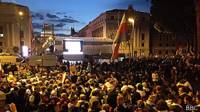 Pantalla de TV en la Plaza de San Pedro