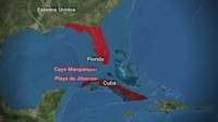 Mapa de Cuba a Florida