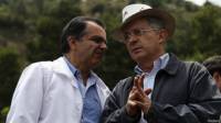 Óscar Iván Zuluaga y Álvaro Uribe