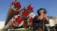 Cohete en Baikonur