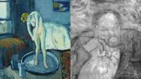 Detalle de "La Habitación Azul" y la pintura que esconde