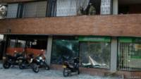 Lugar de la explosión en Chapinero