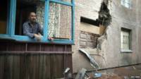 Ruinas en Sloviansk