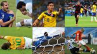 Momentos del Mundial Brasil 2014 (de izq. a der. fotos de: AFP, Getty, Getty, PA, Reuters, AFP)