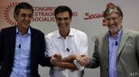 Eduardo Madina, Pedro Sánchez, José A. Pérez Tapias