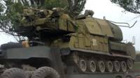 Vehículo oruga, parte de un sistema Buk ucraniano