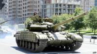 Tanque de fuerzas prorrusas en Donetsk