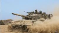 Tanque israelí en Gaza