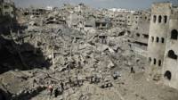 Escenas de destrucción en Gaza