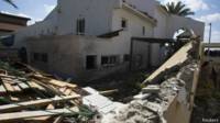Casa en Ascalón que fue golpeada por un cohete palestino