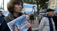 Protesta contra los "fondos buitre".