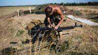 Soldado ucraniano en Lugansk
