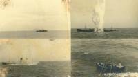 Foto de la batalla del Río de la Plata, propiedad de Alfredo Etchegaray.