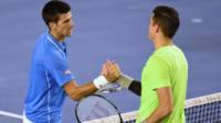 Novak Djokovic dan Milos Raonic