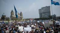 Protestas por escándalo de corrupción en Guatemala