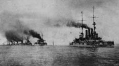 Batalla naval en la I Guerra Mundial.