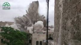 Bomba teria sido detonada por rebeldes em túnel logo abaixo do hotel (BBC)